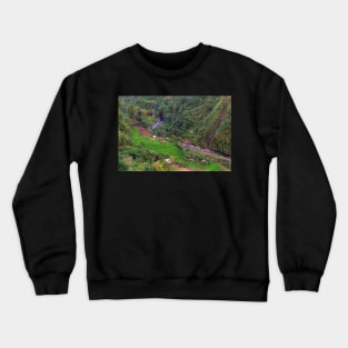 rice field in the valley Crewneck Sweatshirt